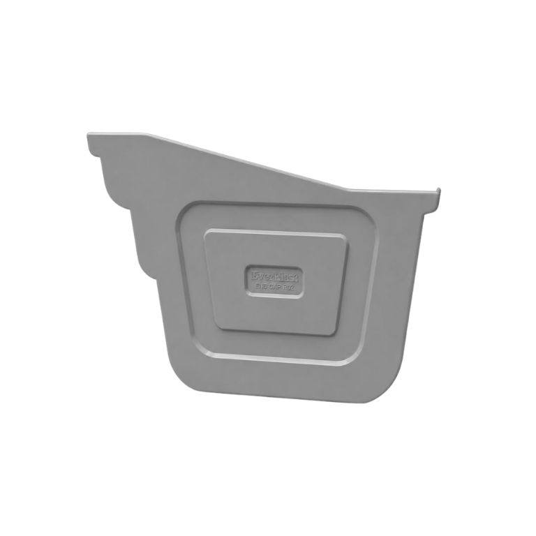 R02 end cap right upvc rain gutter